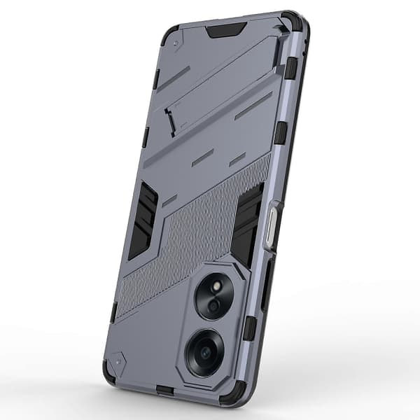 Til Oppo A58 4g Deksel Pc+tpu Støtsikkert Stativ Telefondeksel Dark Blue