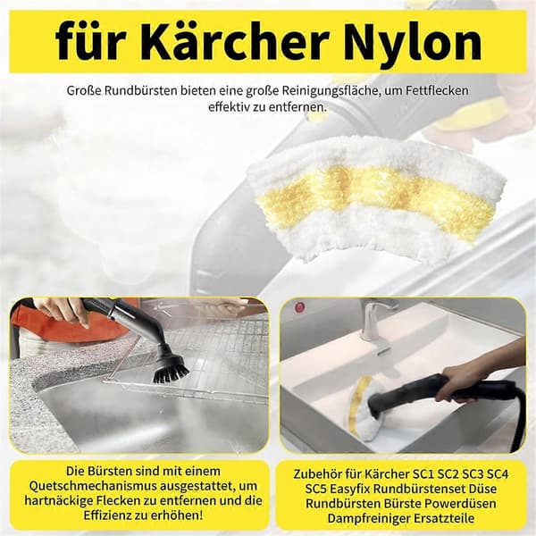 Til Kärcher damprenser tilbehør Easyfix SC1 SC2 SC3 tilbehør As Shown