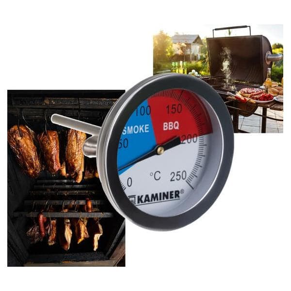 Analog Grill- og Røgetermometer Stegetermometer silver