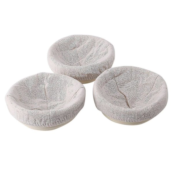 3-pack 5-tums brödkorgar små för bröd och 225 g deg naturlig rotting surdegsprovin