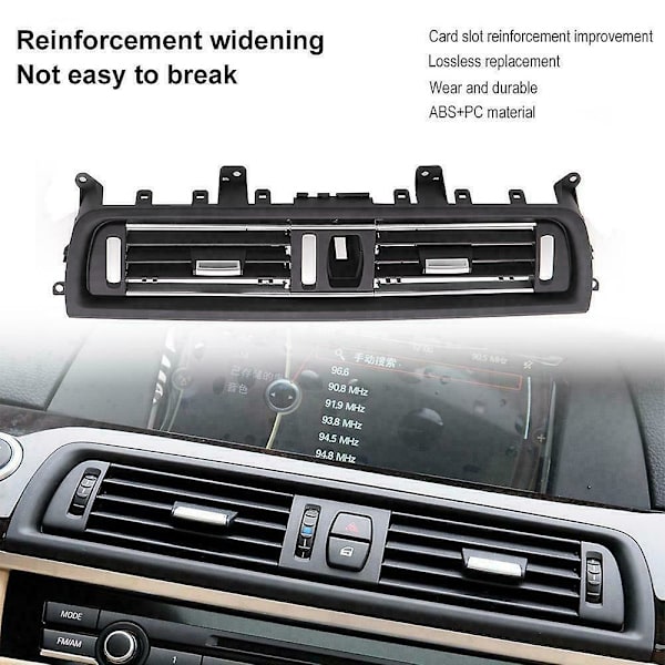 2x Centralkonsol Aircondition Ventilationsgrill Udgangspaneldæksel til 5 Series F10 F11 F18 6422920