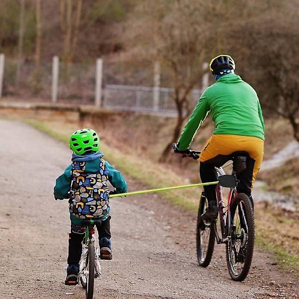 Lasten MTB-hinausköysi - Lastenpyörän venyvä bungee-nyöri, veto takana, raskas MTB- ja pyöräilyyn tarkoitettu itsevetävä hinausjärjestelmä