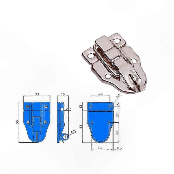 3-pack spännen i rostfritt stål för väskor, bagage och axelremsväskor med säkra haklås 5.9*3.9cm