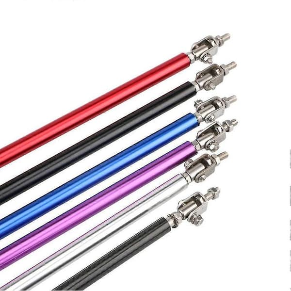 2 stk 20 cm Universal Justerbar Bil Frontfanger Leppe Splitter Støttestang Silver