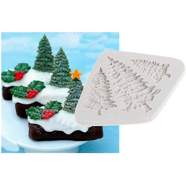 Woolkey Juletræ Form Fondant Silikone Forme Perfekt Epoxy Resin Ornamenter Tab