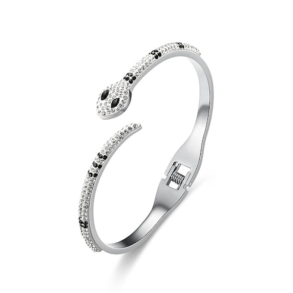 Snake armbånd åpning Justerbar håndledd armring gaver Silver