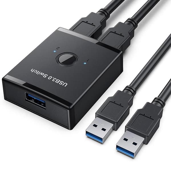 KVM USB HUB 3.0 Switch Selector KVM Switch til PC Tastatur Mus Printer 1 PC Deling 2 Enheder