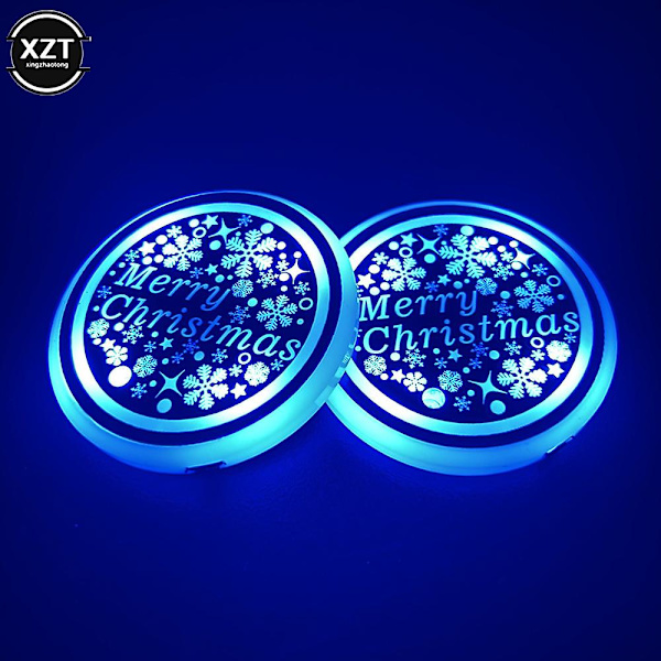 Värikäs Auto Car Led Cup Coaster Pad Holder Atmosphere Light Lamps Pohja Auto Styling Automaattinen Valo päällä| | H