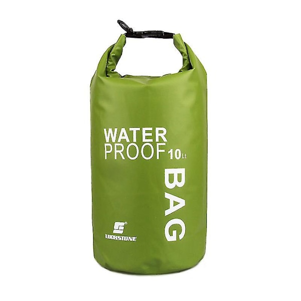 Vattentät torrväska 2l 5l 10l 15l Pvc-ryggsäck Flytande Båtfärd Forsränning Kajakpaddling Camping Vandring Flod Simning Resväska påse green 5L