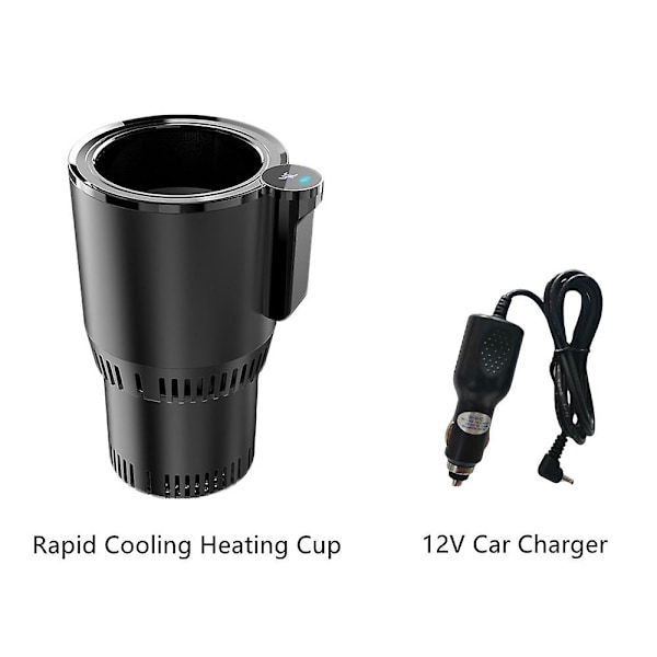 Auton Lämmitys Jäähdytyskuppi 2-in-1 Car Office Cup Mukipidike Jäähdytys Juoma Juomatölkit Uusi Dc 12V Lämminjäähdytin Smart Car Cup - Juomatelineet Black