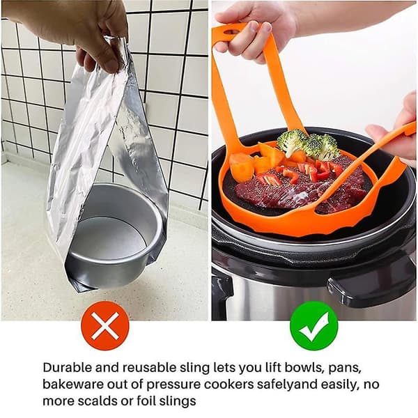 Trykkokerstropp, silikonbakevarestropp kompatibel med 6 Qt / 8qt, multifunksjonskokere Ac