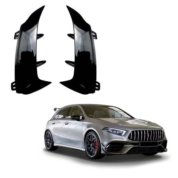 Blank sort bagkofanger Splitter Spoiler Bag Canard Air Vent Trim For A Class W177 A180 A200 A250