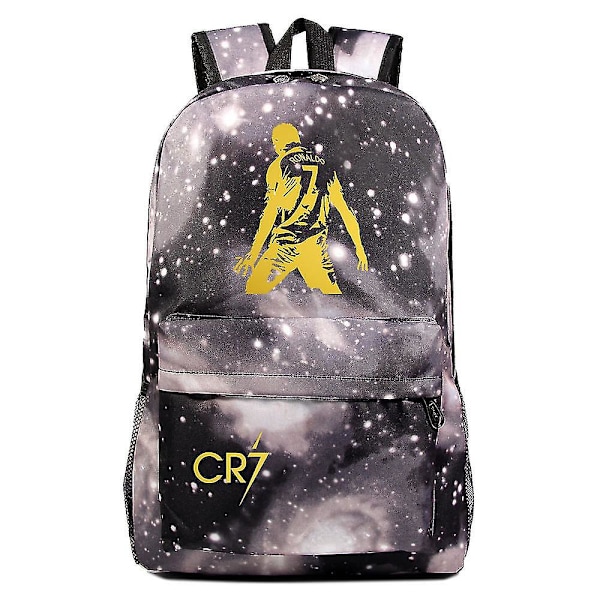 Cr7 ryggsäck USB laddning för pojkar och flickor, skolväskor för laptop med stöldskydd, resemochila 9