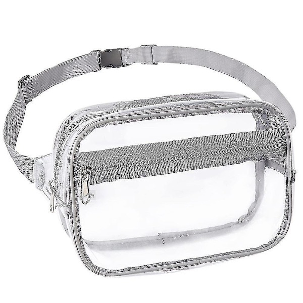 Pvc-material Transparent midjeväska Universal Daily Crossbodys-väska Stor kapacitet Bärbar liten handväska Grey