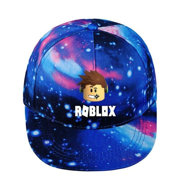 Roblox-hat - stjernehat flad skyggehat - stjerneblå