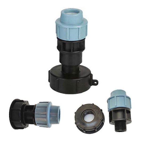 IBC Tank Vattenrörskoppling Trädgård Gräsmatta Slangadapter Hem Kranbeslag Verktyg 25mm Tee Adapter