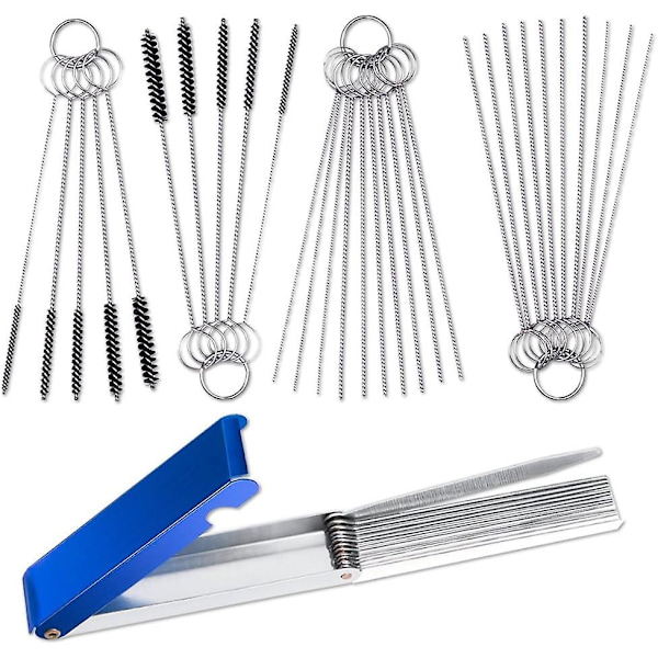 Set med 3 förgasare Carbon Jet Cleaner, AIFUDA 13 Wire Torch Tip Cleaner Tool och 2 st med 10 nålar 5 borstar Rengöringsverktygssats kompatibel ATV Welde