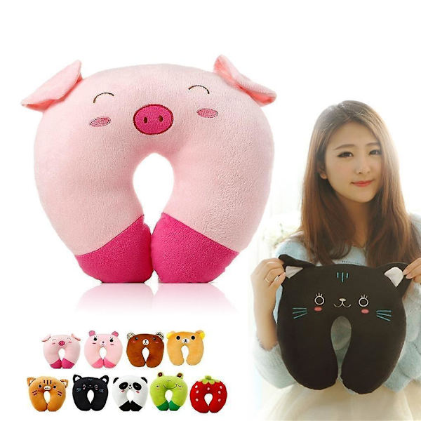Kawaii nakkestøttepude Pink Bear