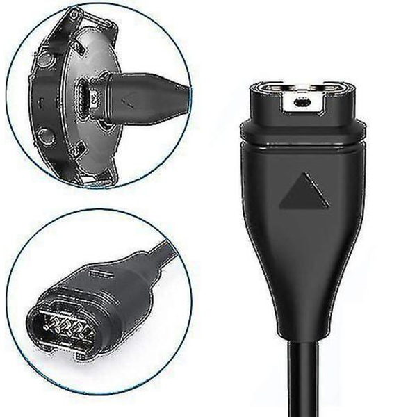 USB kabelladdare kompatibel med Garmin Fenix ​​7 7s 7x 6 6s 6x 5 5s 5x Forerunner 935 945 245 Approach S10 S40 Quatix Vivoactive Vivomove Vivosport