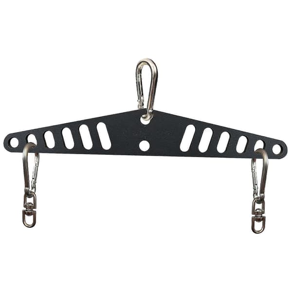 LAT Pull Down T Bar Spreader Bar Pulldown Maskinhåndtak Dobbel til Enkel D Håndtak Kabelroing Tilbehør for Hjemmetilbehør 38cm Svart