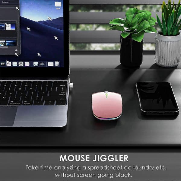Mus Jiggler Anti-Hibernate Auto-Move Cursor Virtuell Trådlös Bluetooth-mus Förhindra Datorlåsskärm Mover C