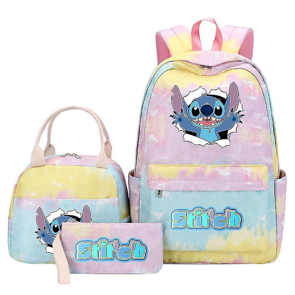 3st Lilo Stitch Ryggsäck Kvinna Man Rese Skolväska Hög kvalitet Teens Mochilas 4