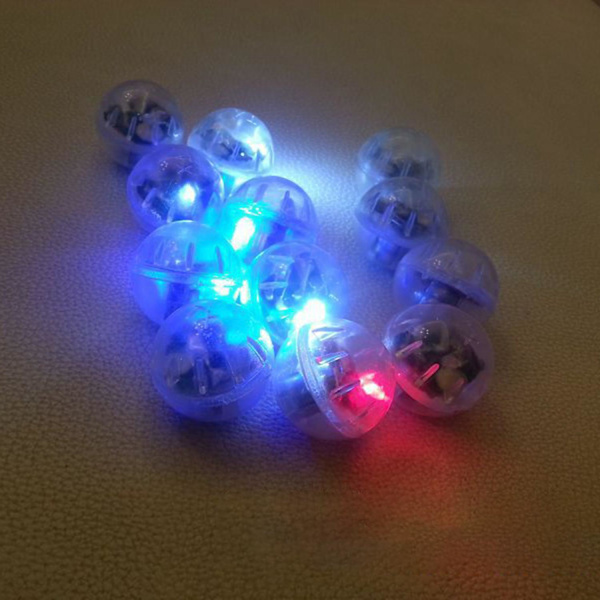 10 kpl Mini pyöreä pallo Led-ilmapallo RGB-valot Ystävänpäivän Flash-lamput Yhteensopiva lyhty Jouluhalli Multicolor