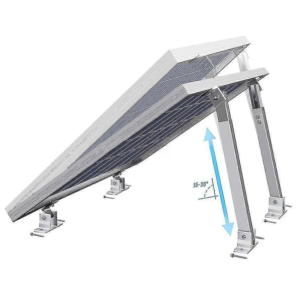 Justerbar solcellepanelbrakett 36~68cm Solcelleholder Endeklemme Kit 36cm Stativlengde B-d 15-30 Grader B