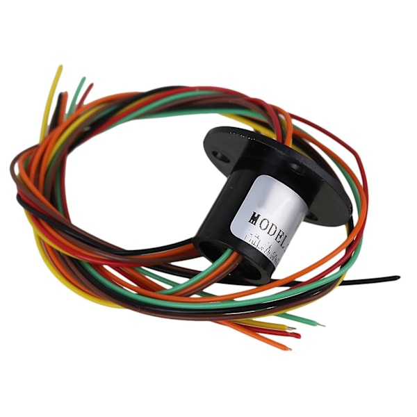 200 mm 6 ledninger 2a Ac240v Metal Micro Collector Ring Kapsel Slip Ring Sort