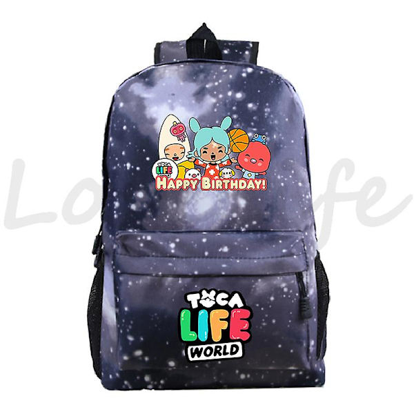 Fashion Toca Life World Game Skoletaske Rygsække Til Studerende Drenge Piger Tegnefilm Skoletaske Toca Baca Rygsæk Sød Børne Rygsæk 3