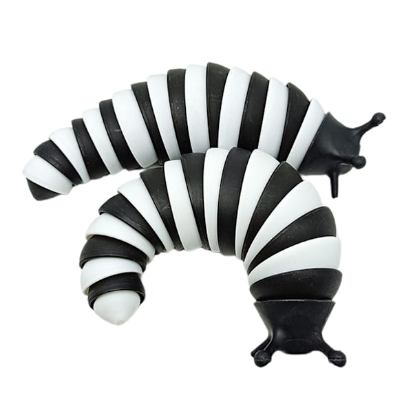 Sensoriska Slug Fidget Toys för barn Sensoriska Leksaker för autister Black  white