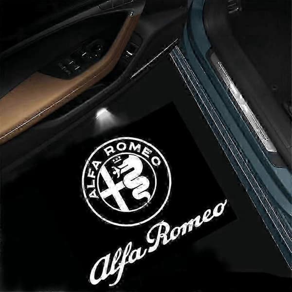 2 stk. bildørsprojektion velkomstlys til Alfa Romeo Giulia Stelvio
