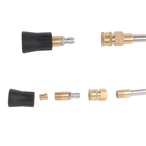 Anti-korrosion 1/4 tommer Quick Connect M18x1,5 kobber højtryksrenser adapter