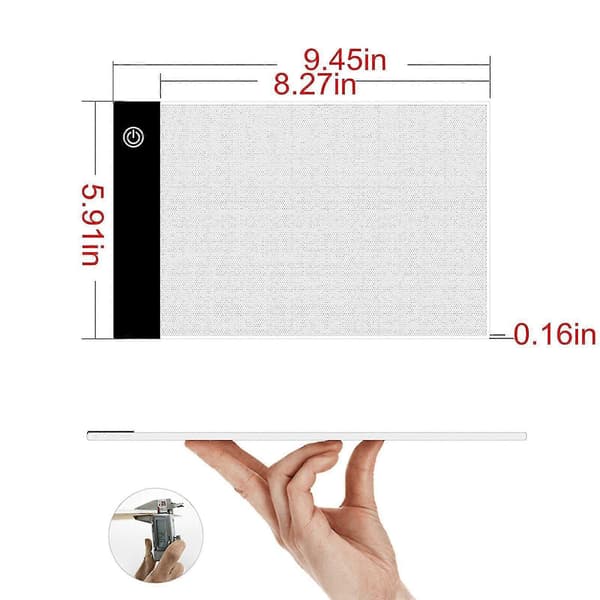 LED Tegnebrett A3 A4 A5 Slank USB Strøm Kopibrett for Kunstnere Tegning A