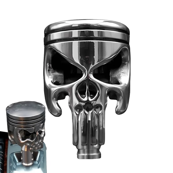 Skull Gear Stick Shift Knott Rustfritt stål Gear Shift Knott Shifting Spak Håndtak Transmisjon Shifter Universal-