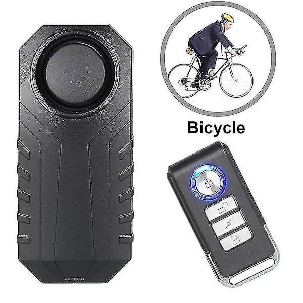 Cykellarm, stöldskyddsenhet kompatibel med motorcykelfordon med fjärrkontroll, 113db Super Loud (1-pack)