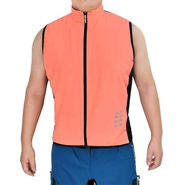 Mænd sommer cykeltrøje Løbetrøje uden ærmer, åndbar refleksvest M