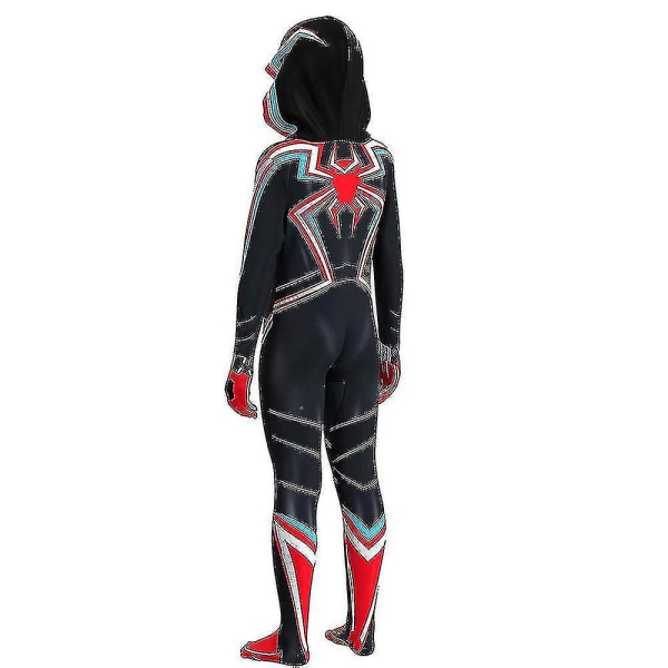 Spider-man Costume Jumpsuit Halloween Hette Playsuit Barn Gutter Fancy Dress Up Antrekksgaver 8-9Years