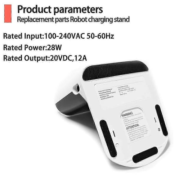Robotstøvsuger Erstatningsdock Oplader Docking til Roborock S5 MAX/S6 Pure/S6 MaxV/Q5 PRO/Q7 MAX/E4/E5/S7/S7 Plus EU-stik