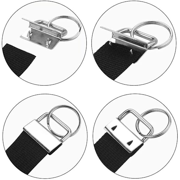 40 bitar av hårdvara nyckelringar, 25 mm nyckelring hängsmycken tomt lås, armband material med nyckelring för gör-det-själv tyg sladd hantverk handen (si
