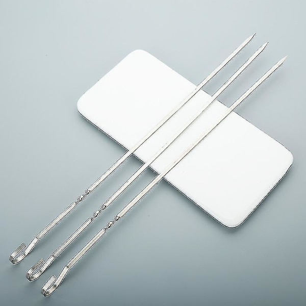 10 stk spyd til grill genanvendelige grill spyd i rustfrit stål Shish Kebab (gratis forsendelse)