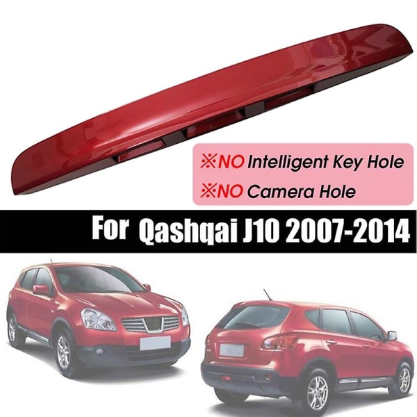 Bil Röd Baklucka Baklucka Cover för Nissan Qashqai J10 2007-2014 (Utan I-Key & Kamerahål) Typ 1 red