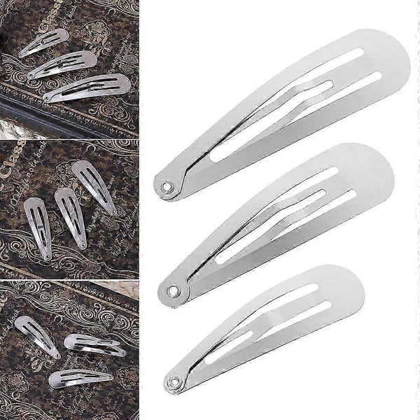50 stk sølvfargede hårspenner, sløyfehodeplagg DIY 4-6 cm 4cm