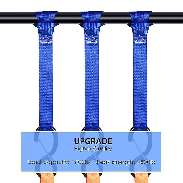 Multifunksjonell bil Motorsykkel Lastebagasje Fast pakking Tie Downs Sløyfestropp Bagasjerom Slitesterk myke nylonstropper Biltilbehør - Stramming av belter 29.5cm Orange