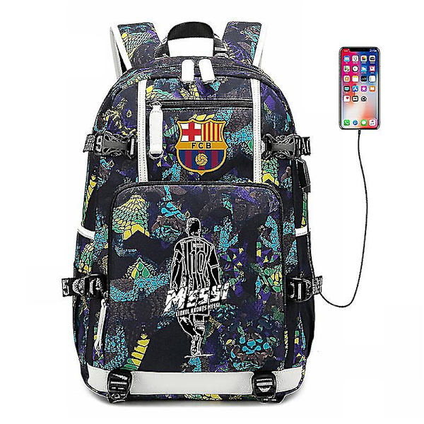 Lionel Messi Peripheral Football koululaukku Laadukas olkalaukku Style 6