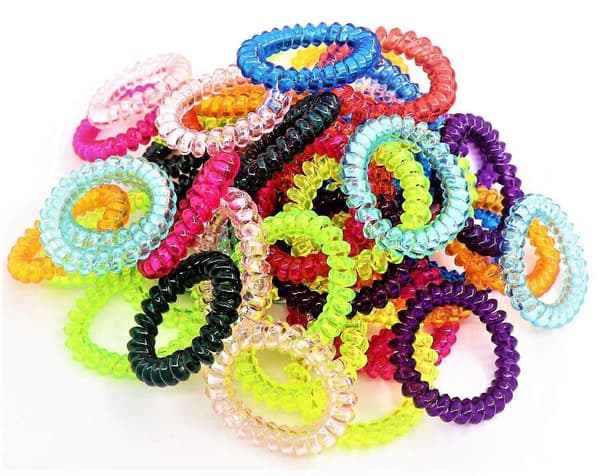 50 stk. spiralhårelastikker til kvinder, telefonledning armbånd elastisk hestehale