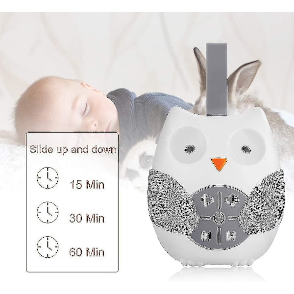 Babysøvnsmokk Lydmaskin Bærbar White Noise Noise Machine med 12 beroligende lyder og 3 Shusher-timer for reiser Sl