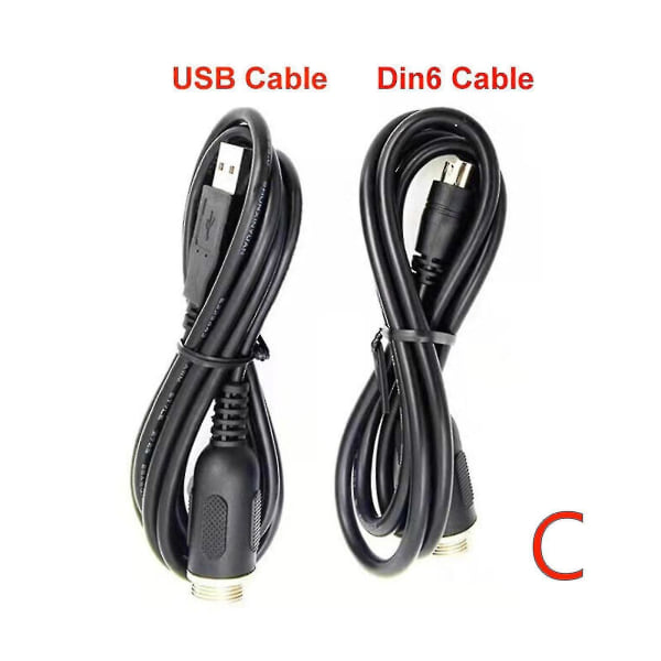 1 stk Din6-usb-kabeltilpasning for Thrustmaster Th8a-tilkobling Fit Tssh Tssh+/ 1 set