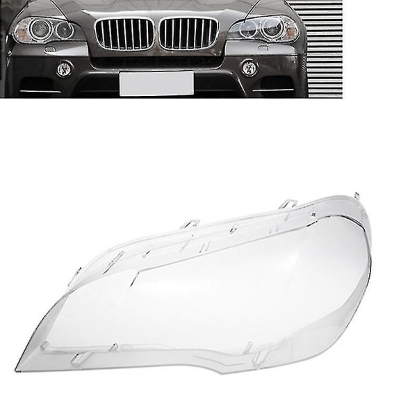 Car Clear frontlys linsedeksel erstatning Hodelys lampe skalldeksel for X5 E70 2008-2013 venstre