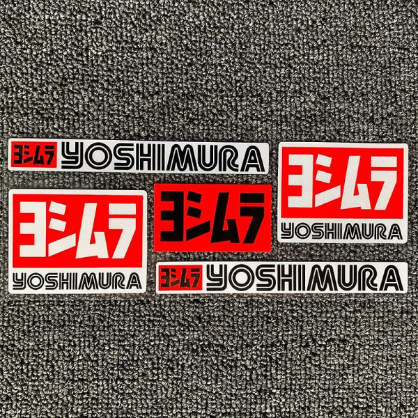 Aluminium Motorcykel Udstødningsmærkater til Yoshimura Honda Yamaha Suzuki Kawasaki Udstødningsrør Lydpotte Decals Tilbehør - Decals &amp; Klistermærker 3D Sticker